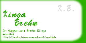 kinga brehm business card